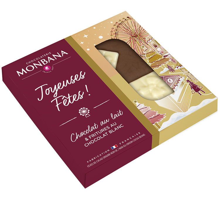 tablette chocolat lait et blanc monbana