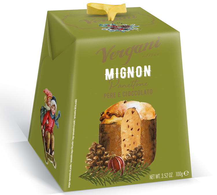 panettone poire et chocolat vergani 100g