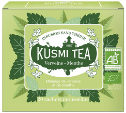 Infusion Verveine-menthe bio - 20 sachets - KUSMI TEA